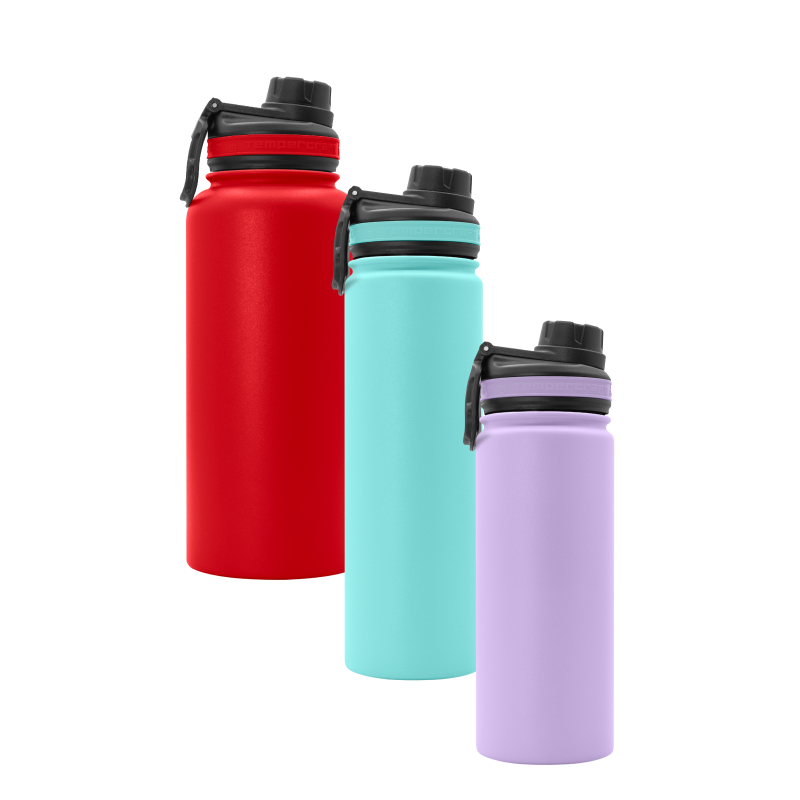 Insulated Water Bottles with Straw Bulk 8 Pack, 22 Oz Stainless Steel  Sports Bot