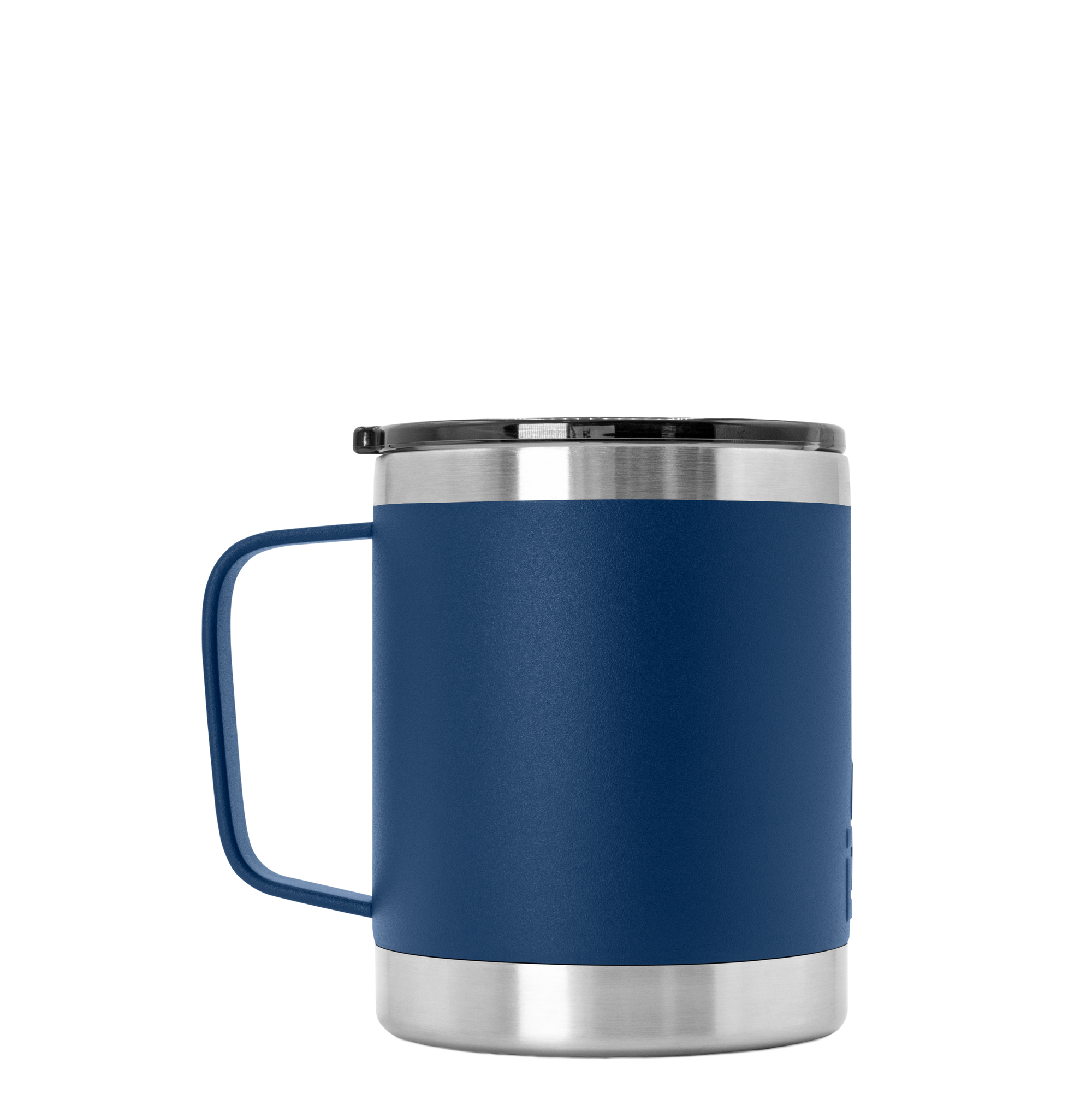 12oz/360ml Glass Mug w/ Dark Blue Handle(Clear)  PYD Life - Stainless  Steel Bottles,Tumblers,Mugs & Custom Print