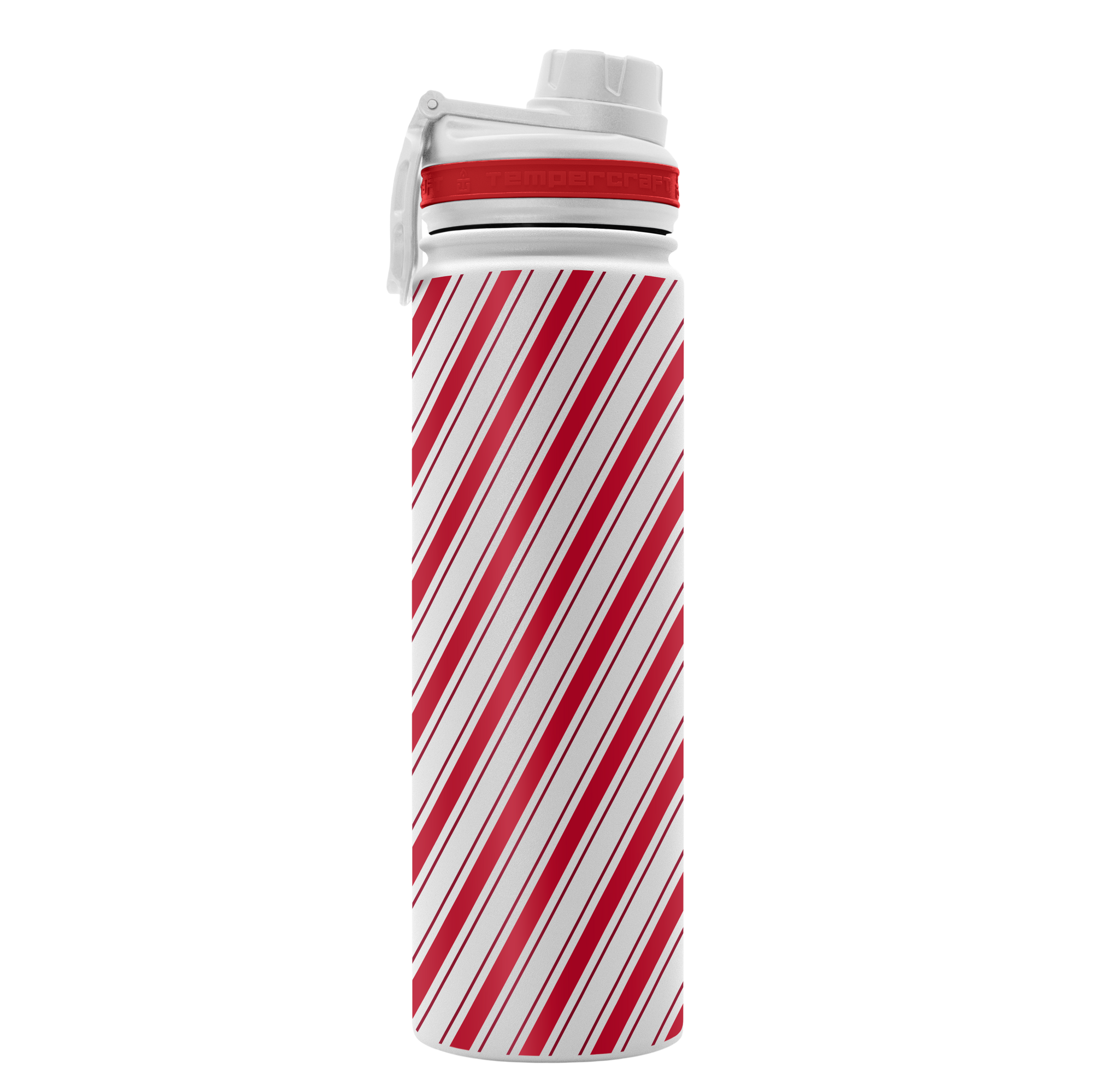 Candy Cane Striped Holiday 22oz Bottle